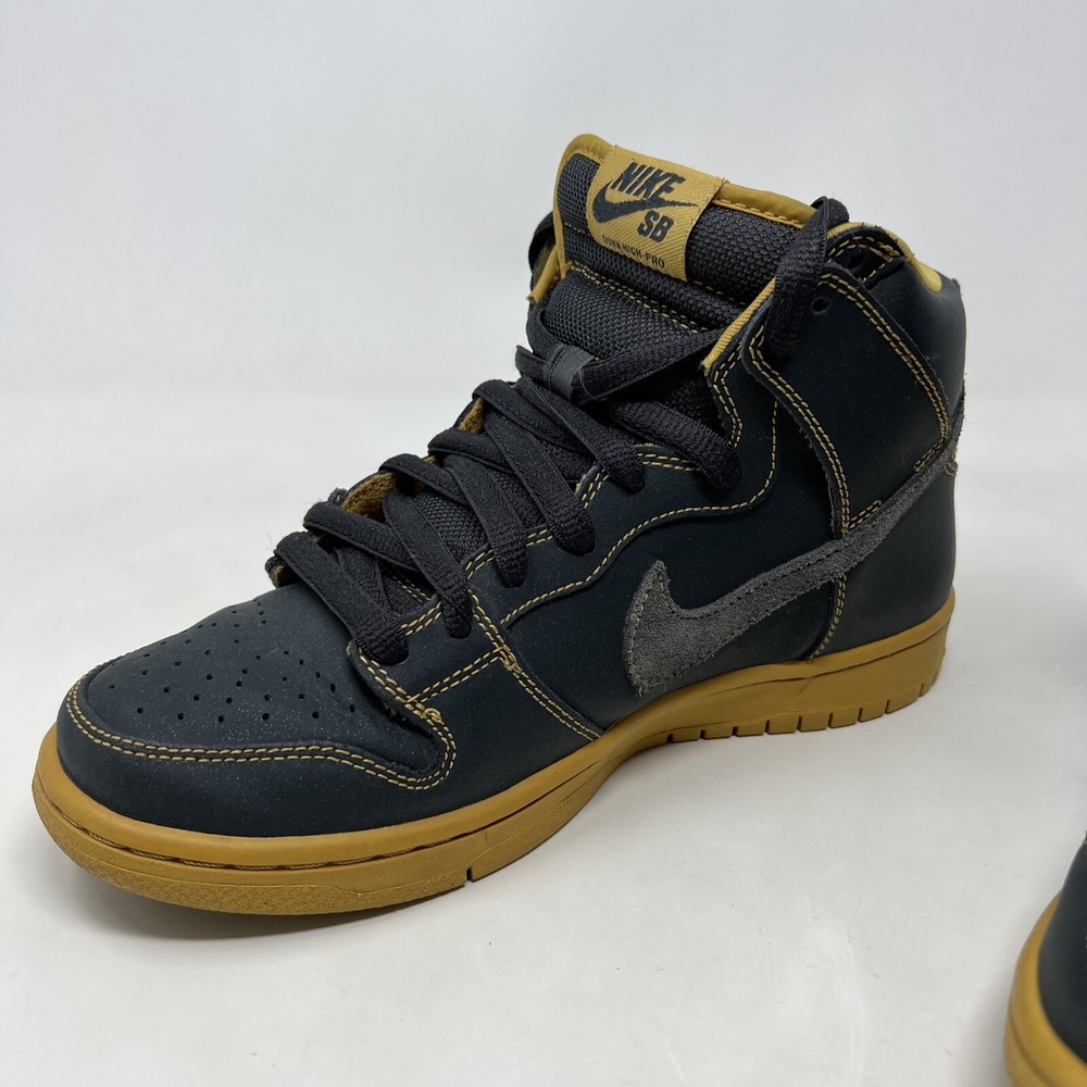 2011 Nike SB Dunk High Pro Sneakers 305050-007‎ Anthracite Men's Size 6.5 - Picture 4 of 12